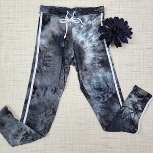 Streetwear Society Women's Active Tie Dye Side Stripe Joggers Multicolor Size L‎